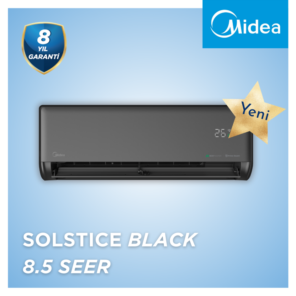 Midea Solstice BLACK 9000 BTU Duvar Tipi Klima